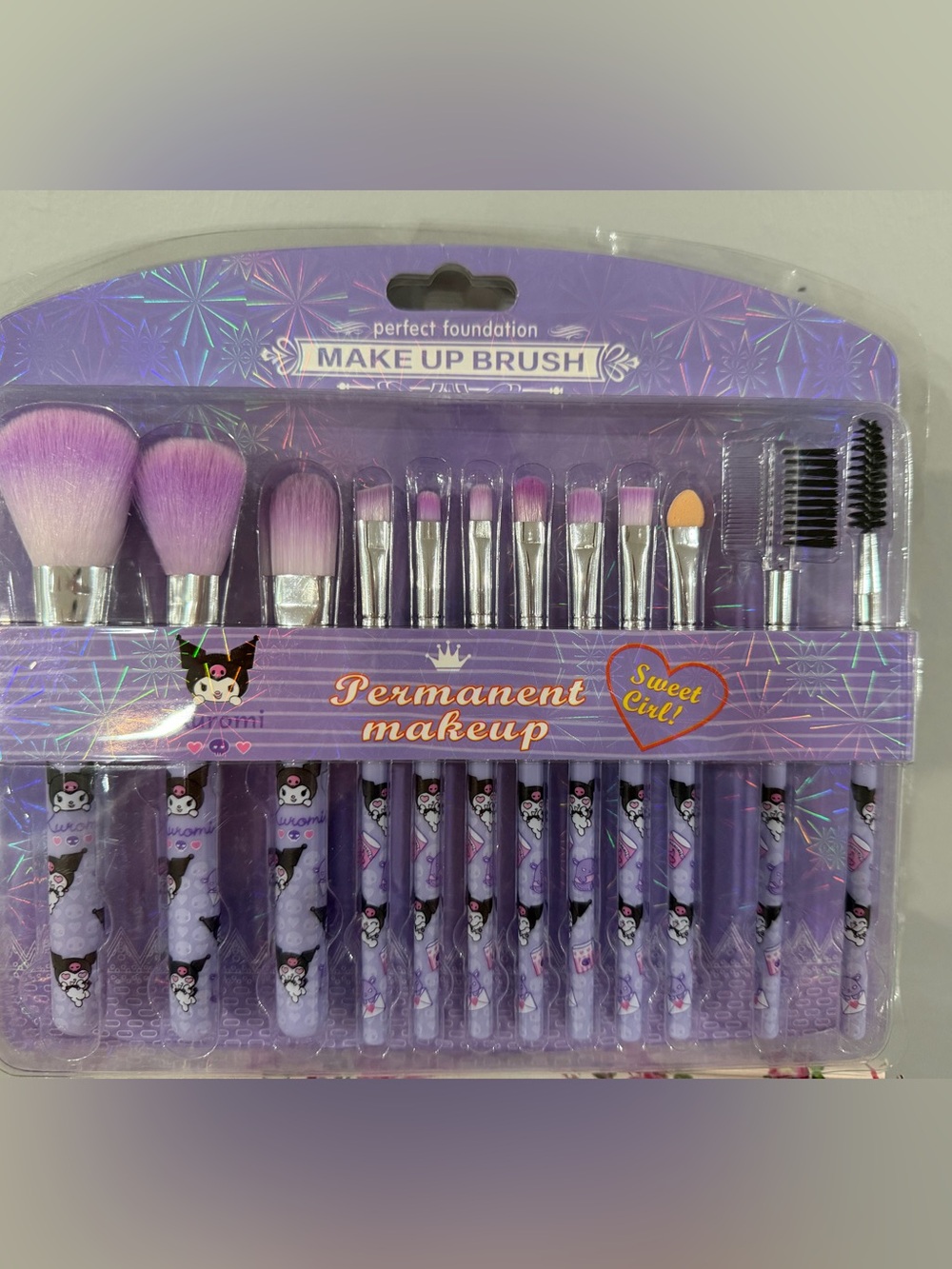 Kuromi KuKu makeup brush set- 12